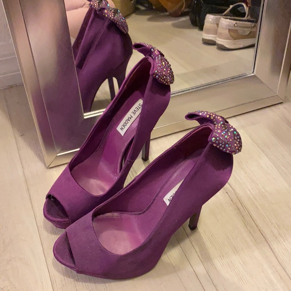 Steve Madden Women Purple Heels